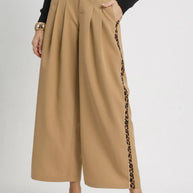 Umgee Front Pleated Wide-Leg Pants with Contrast Trim-Pants-Trendsi-LATTE-S-[option4]-[option5]-[option6]-[option7]-[option8]-Shop-Boutique-Clothing-for-Women-Online