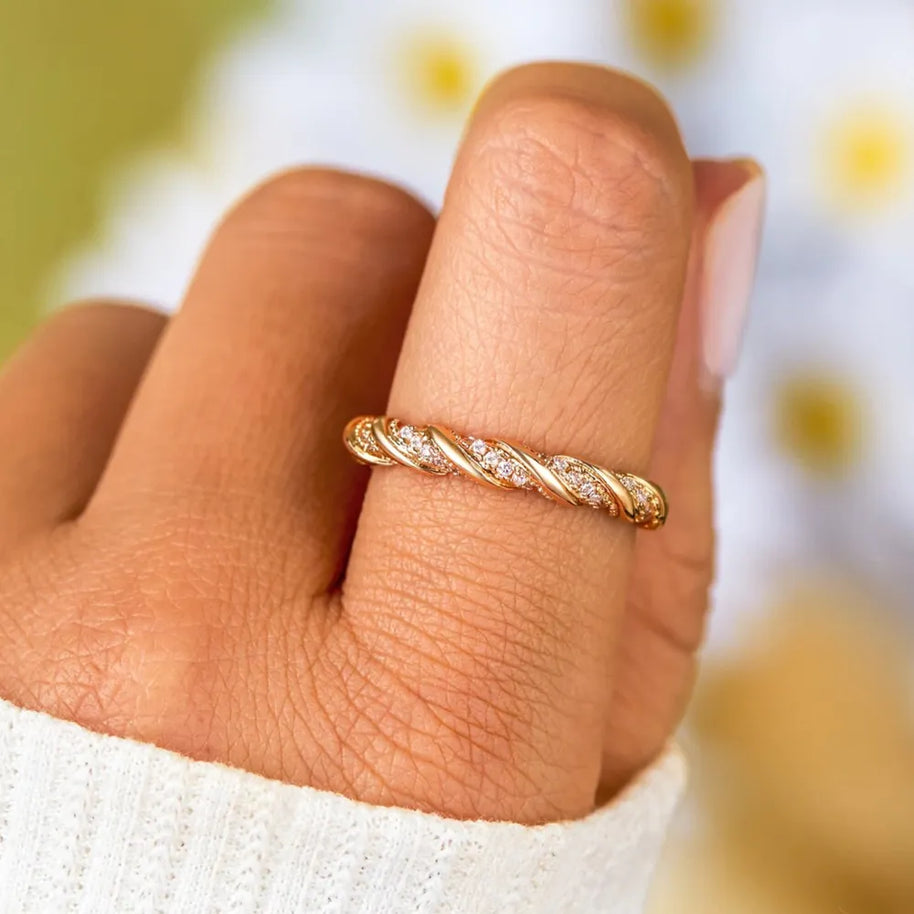 925 Sterling Silver Inlaid Zircon Ring-RINGS-Trendsi-[option4]-[option5]-[option6]-[option7]-[option8]-Shop-Boutique-Clothing-for-Women-Online