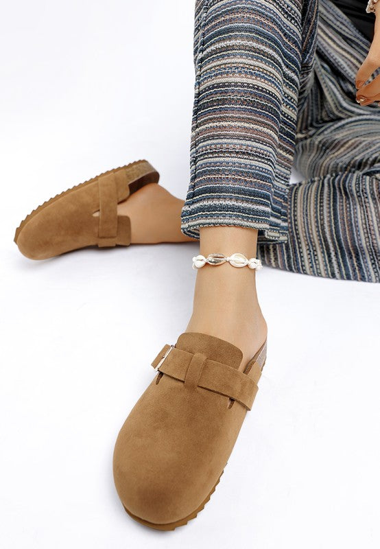 Ratiha Buckle Accent Slip-On Footbed Mules-Rag Company-[option4]-[option5]-[option6]-[option7]-[option8]-Shop-Boutique-Clothing-for-Women-Online