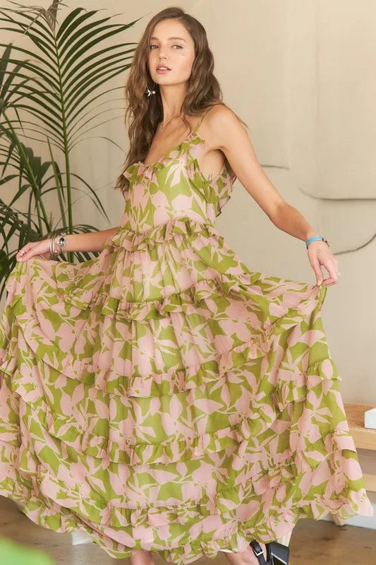 ADORA Ruffled Tiered Scoop Neck Cami Dress-Dresses-Trendsi-MAUVE SAGE COMBO-S-[option4]-[option5]-[option6]-[option7]-[option8]-Shop-Boutique-Clothing-for-Women-Online
