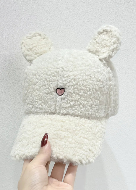 Cute Fluffy Bear Ears Winter Hat-Hats & Headwear-Trendsi-Milky White-One Size-[option4]-[option5]-[option6]-[option7]-[option8]-Shop-Boutique-Clothing-for-Women-Online