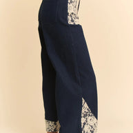 Davi & Dani Lace Applique Wide Leg Jeans-Jeans-Trendsi-[option4]-[option5]-[option6]-[option7]-[option8]-Shop-Boutique-Clothing-for-Women-Online