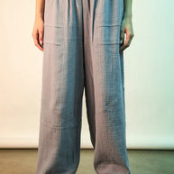 VERY J Wide Leg Gauze Solid Pants-Pants-Trendsi-[option4]-[option5]-[option6]-[option7]-[option8]-Shop-Boutique-Clothing-for-Women-Online
