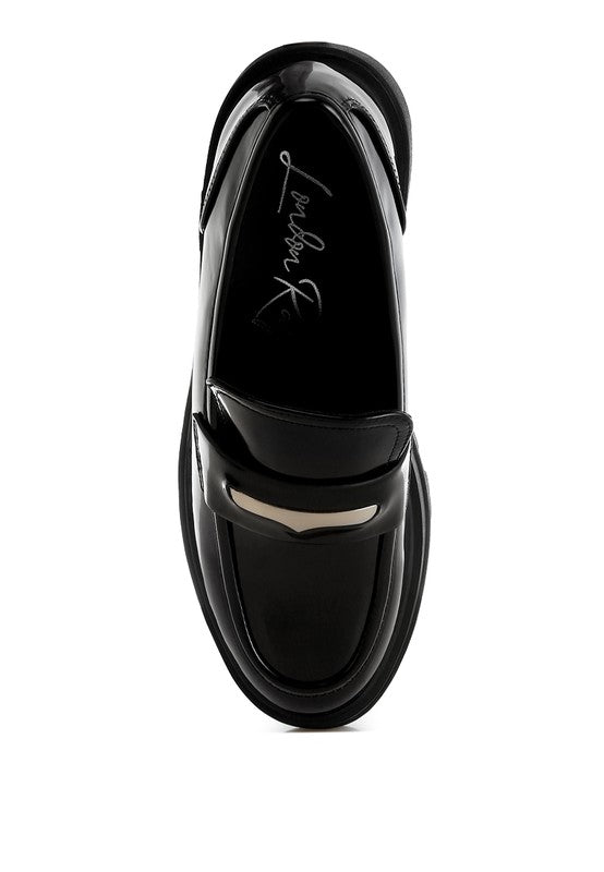 Gleam Stride Faux Leather Chunky Loafers-Rag Company-[option4]-[option5]-[option6]-[option7]-[option8]-Shop-Boutique-Clothing-for-Women-Online