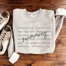 Swimming Words Sweatshirt in Two Colors-Womens-Ave Shops-[option4]-[option5]-[option6]-[option7]-[option8]-Shop-Boutique-Clothing-for-Women-Online