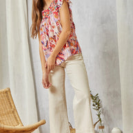 Babydoll Top with Embroidered Yoke-Tops-Ave Shops-[option4]-[option5]-[option6]-[option7]-[option8]-Shop-Boutique-Clothing-for-Women-Online