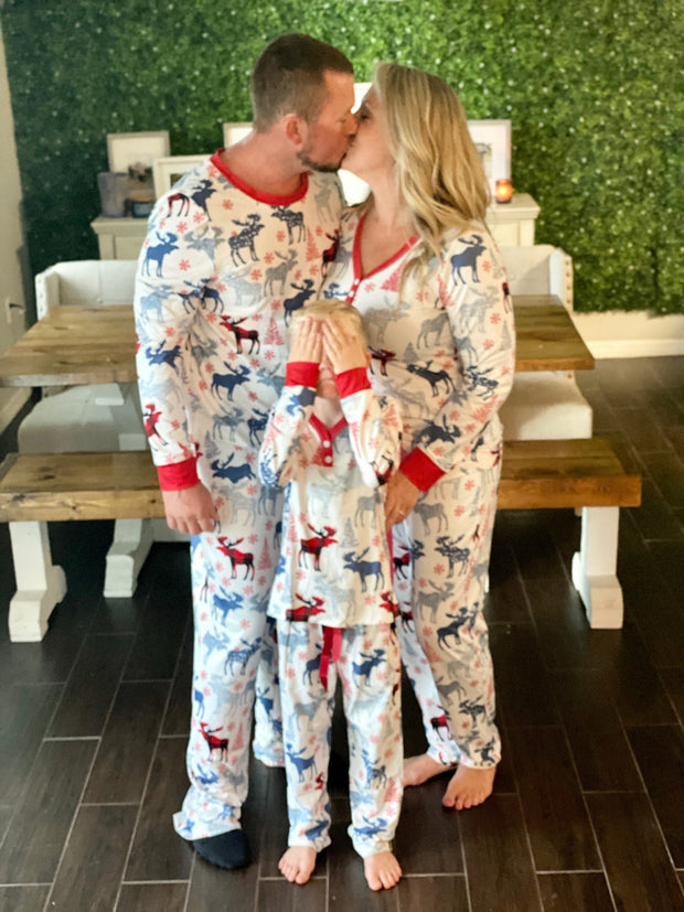 Shirley & Stone Matching Christmas Pajama Winter Moose-Womens-Ave Shops-[option4]-[option5]-[option6]-[option7]-[option8]-Shop-Boutique-Clothing-for-Women-Online