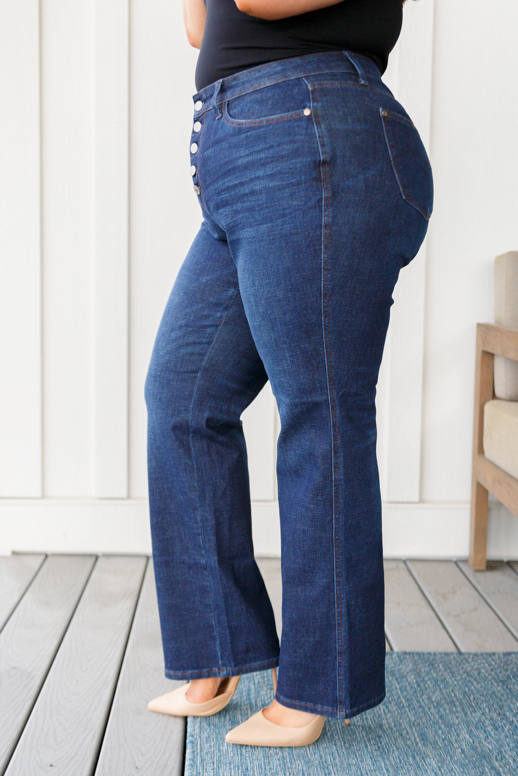 Judy Blue Arlo High Rise Button-Fly Straight Jeans-Womens-Ave Shops-[option4]-[option5]-[option6]-[option7]-[option8]-Shop-Boutique-Clothing-for-Women-Online