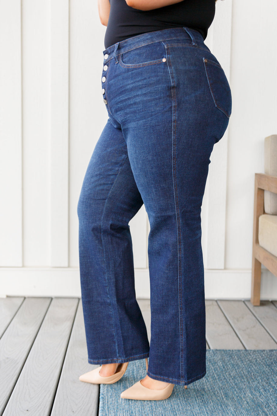 Judy Blue Arlo High Rise Button-Fly Straight Jeans-Womens-Ave Shops-[option4]-[option5]-[option6]-[option7]-[option8]-Shop-Boutique-Clothing-for-Women-Online