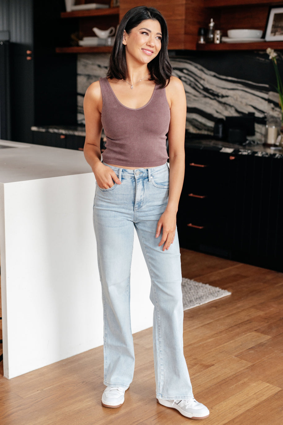 Judy Blue Brooke High Rise Control Top Vintage Wash Straight Jeans-Womens-Ave Shops-[option4]-[option5]-[option6]-[option7]-[option8]-Shop-Boutique-Clothing-for-Women-Online