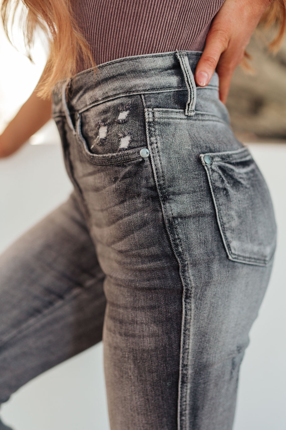Judy Blue Hadley High Rise Tummy Control Release Hem Skinny-Womens-Ave Shops-[option4]-[option5]-[option6]-[option7]-[option8]-Shop-Boutique-Clothing-for-Women-Online