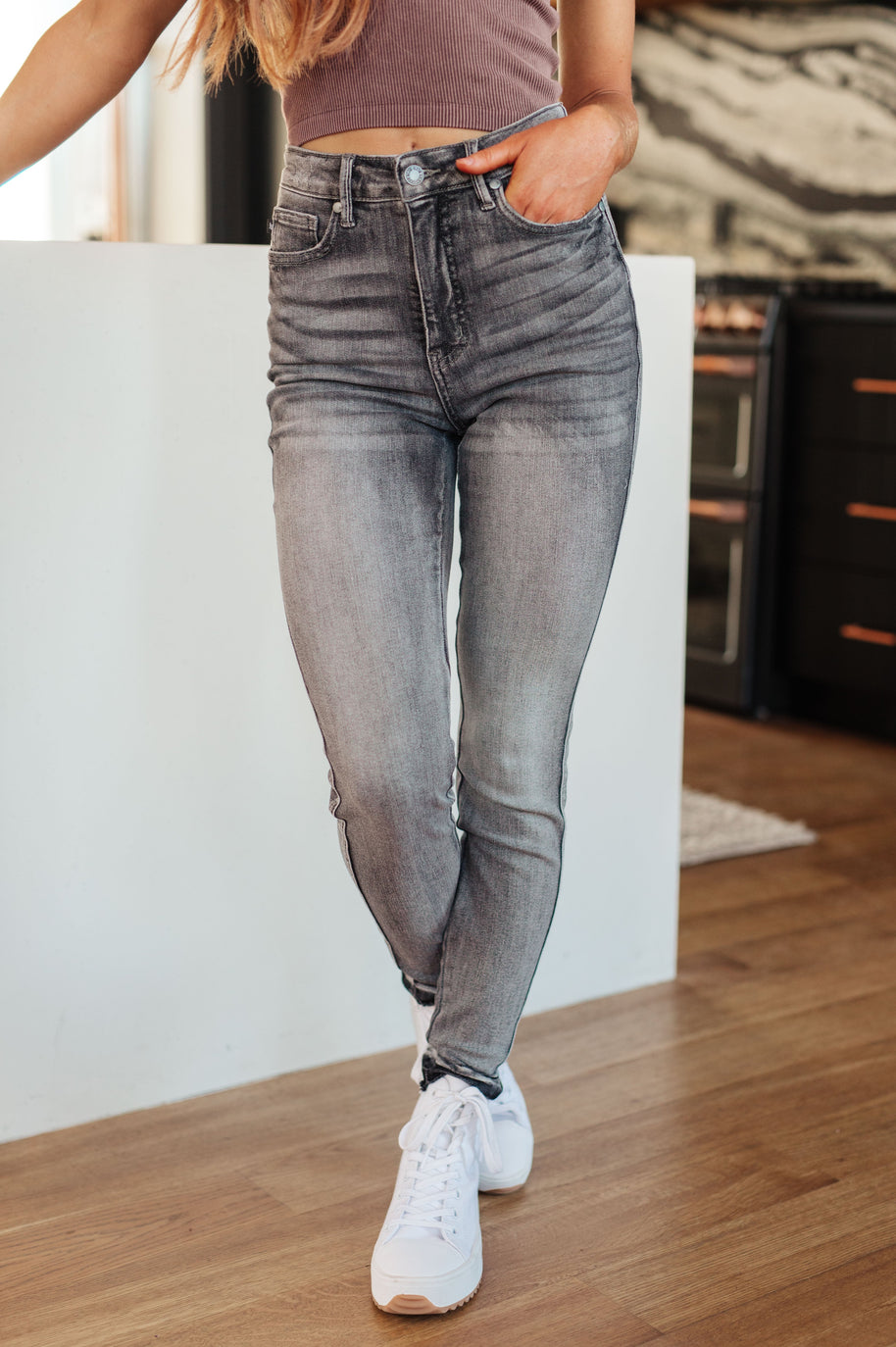 Judy Blue Hadley High Rise Tummy Control Release Hem Skinny-Womens-Ave Shops-[option4]-[option5]-[option6]-[option7]-[option8]-Shop-Boutique-Clothing-for-Women-Online