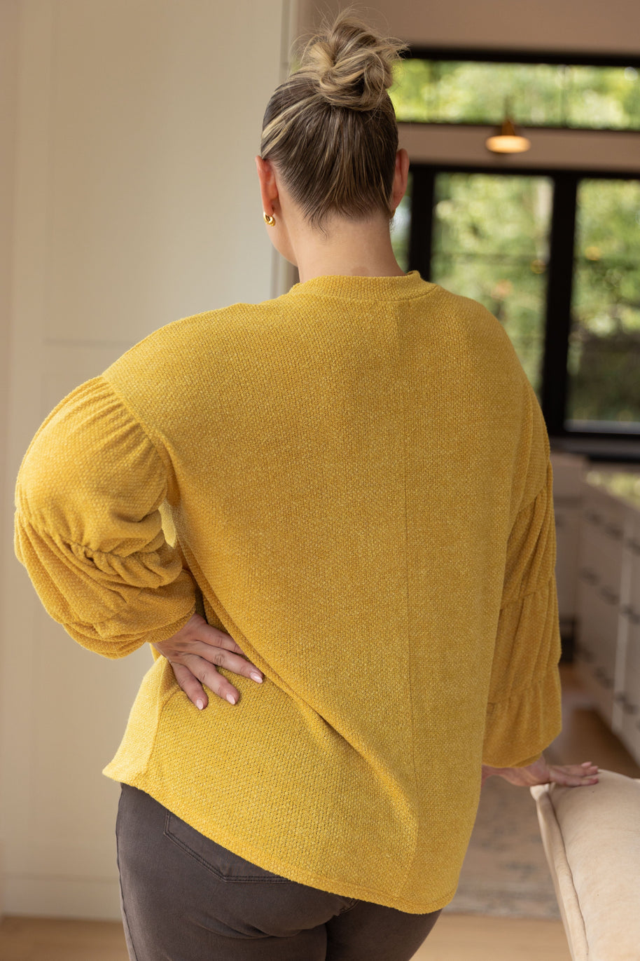 Honey Be Mine Balloon Sleeve Sweater-Tops-Ave Shops-[option4]-[option5]-[option6]-[option7]-[option8]-Shop-Boutique-Clothing-for-Women-Online