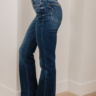 Judy Blue Josephine Mid Rise Raw Hem Bootcut Jeans-Denim-Ave Shops-[option4]-[option5]-[option6]-[option7]-[option8]-Shop-Boutique-Clothing-for-Women-Online