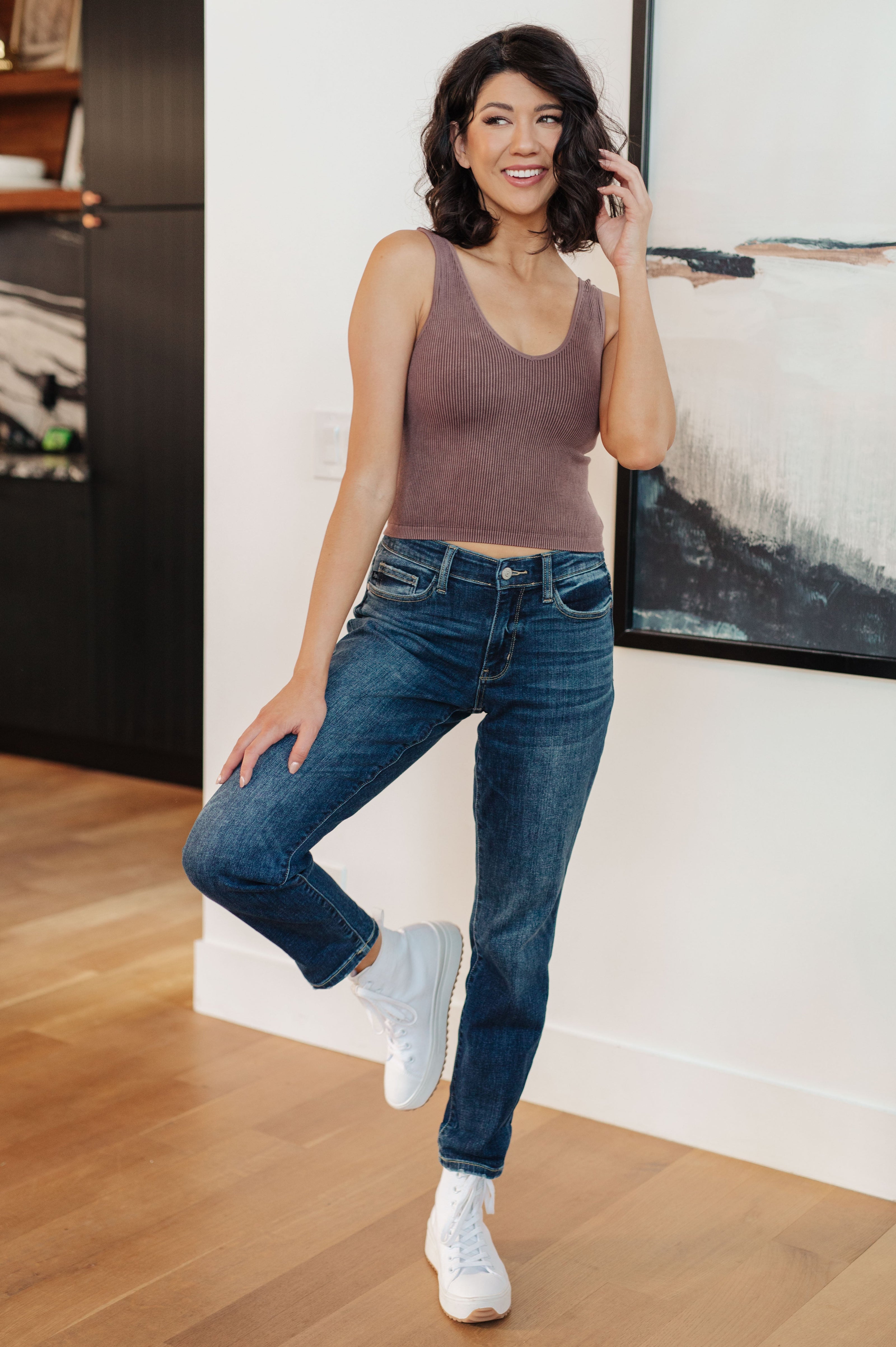 Judy Blue London Midrise Cuffed Boyfriend Jeans-Womens-Ave Shops-[option4]-[option5]-[option6]-[option7]-[option8]-Shop-Boutique-Clothing-for-Women-Online