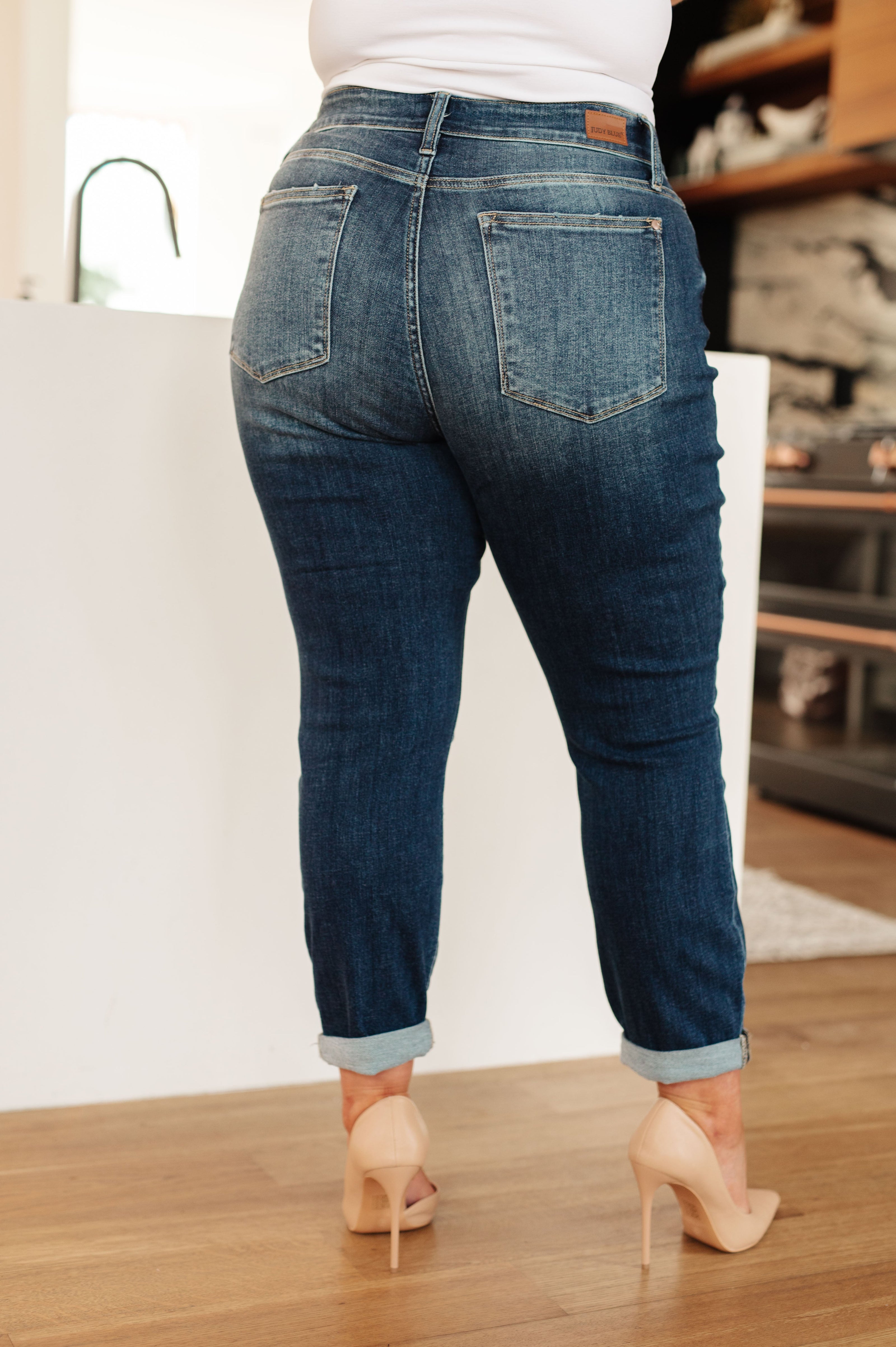 Judy Blue London Midrise Cuffed Boyfriend Jeans-Womens-Ave Shops-[option4]-[option5]-[option6]-[option7]-[option8]-Shop-Boutique-Clothing-for-Women-Online