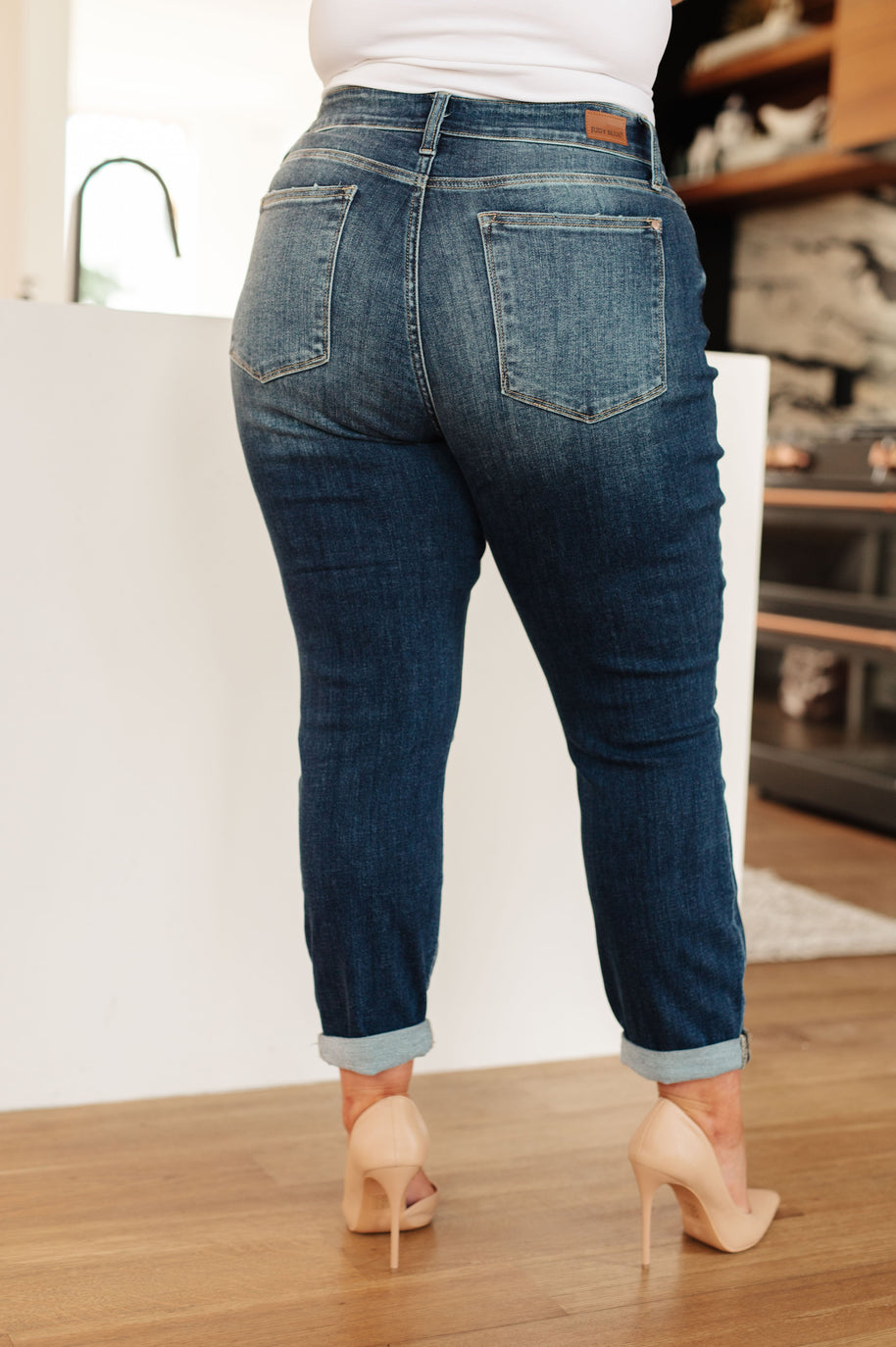 Judy Blue London Midrise Cuffed Boyfriend Jeans-Womens-Ave Shops-[option4]-[option5]-[option6]-[option7]-[option8]-Shop-Boutique-Clothing-for-Women-Online