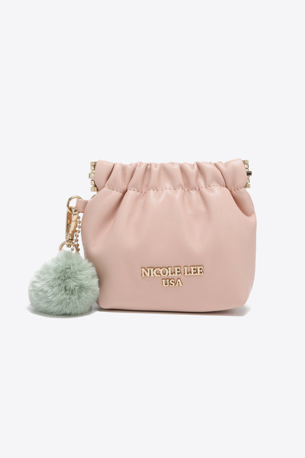 Nicole Lee USA Faux Leather Pouch-Trendsi-Soft Pink-One Size-[option4]-[option5]-[option6]-[option7]-[option8]-Shop-Boutique-Clothing-for-Women-Online